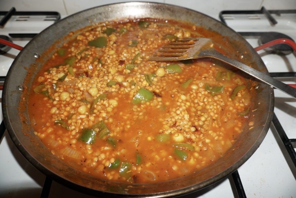 spicy lentils with chick peas