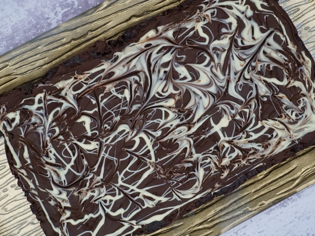 Marbled chocolate tiffin with ginger