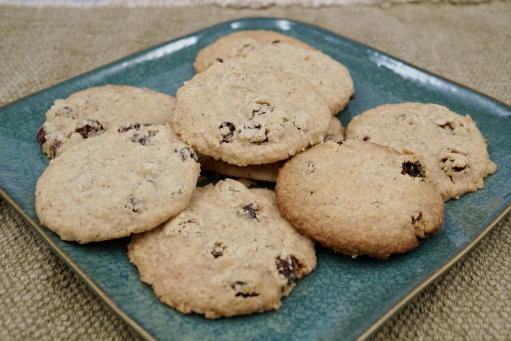Raisin and spice shortbread biscuits