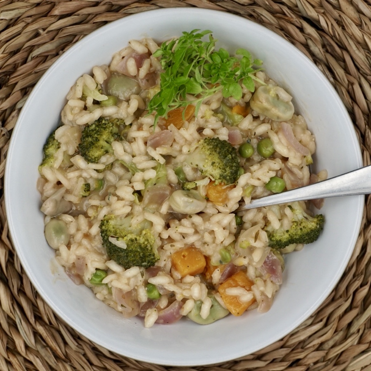 Broccoli and blue cheese risotto