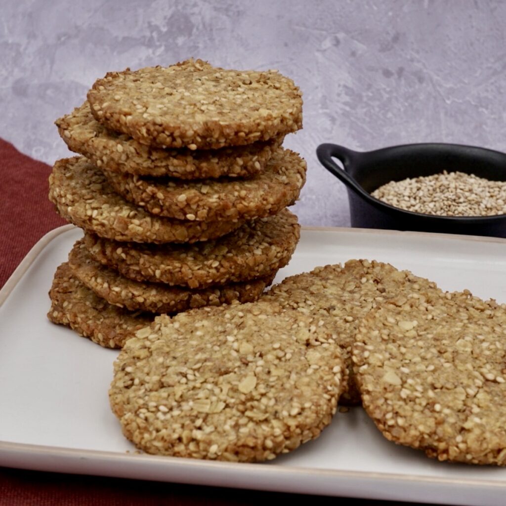 Sesame seed biscuits