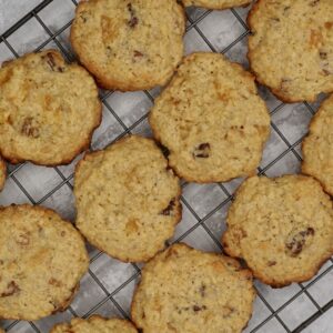 Pecan and apricot cookies