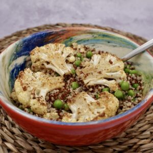 Roast cauliflower salad with quinoa