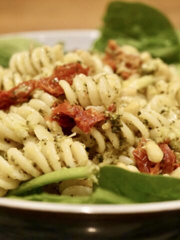 Broccoli and tomato pasta.