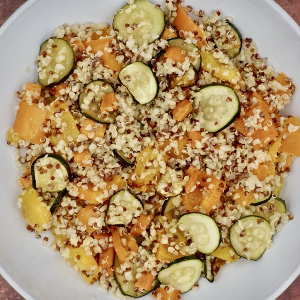 Roast vegetable salad with quinoa