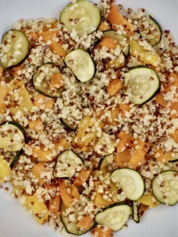 Roast vegetable salad with quinoa