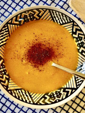 Butternut squash soup with chilli