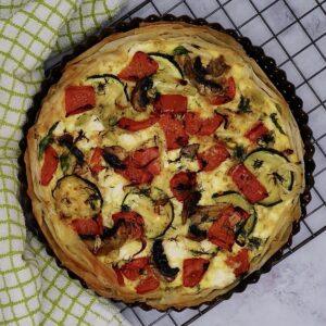 Sweet pepper and fennel tart with fennel