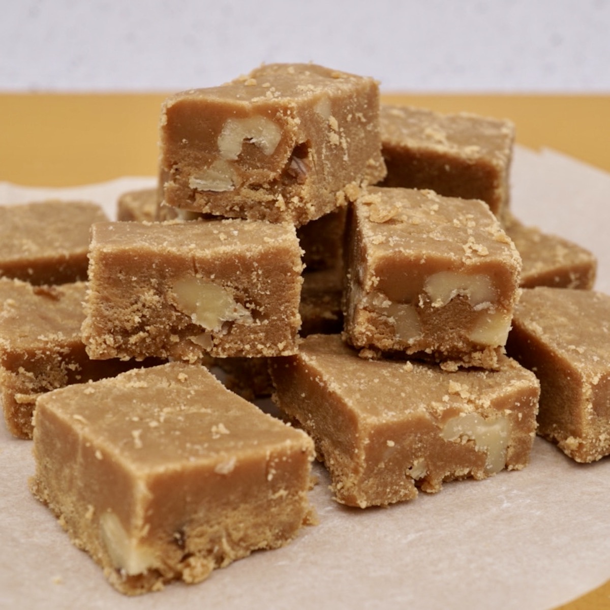 A stack of cubes of fudge