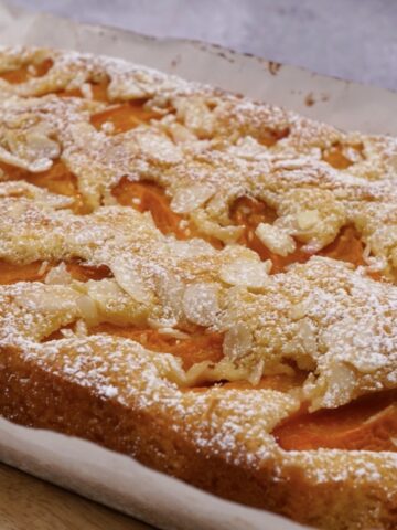 Apricot and almond cake.
