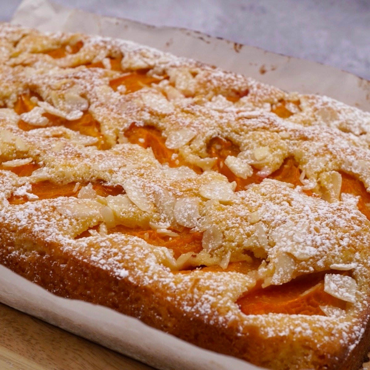 Apricot and almond cake.